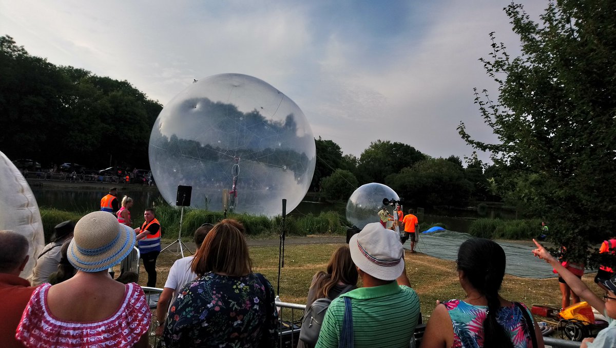 #Corby #GrowFestival  lovely evening watching the spheres on the water