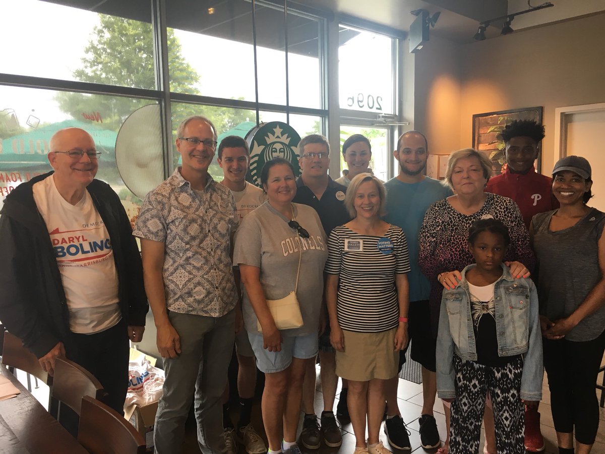 BolingStateRep's tweet photo. Even the rain couldn’t dampen the enthusiasm of our campaign volunteers as @mariaforpa and I hit the streets meeting voters today in advance of this critical election.
Let’s do this… Together!
#BlueWave #LetsGoBoling https://t.co/2legw8UX7D