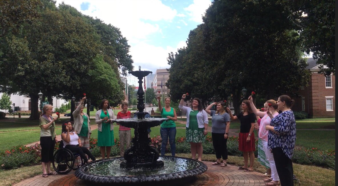 peacealumni's tweet photo. A day full of education and excitement to equip our #alumniassociation board in planning for the upcoming year ended with a #tradition. Roses 🌹 in our fountain and the singing of our alma mater. Get ready...our future looks bright. #peacecollege #peaceinstitute #wpu @WPeaceU https://t.co/3Djr5TdQsX