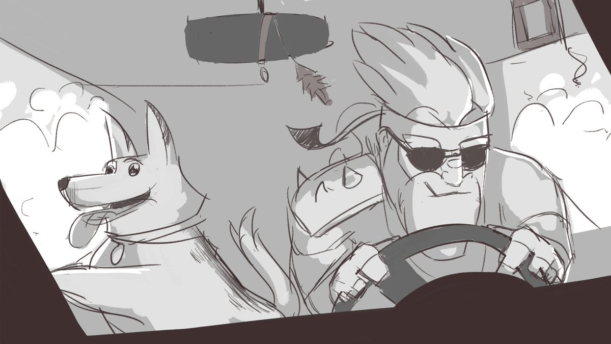 theStonebot's tweet photo. There they go, our heroes, on a journey full of adventures. 🐶😎
#ConceptArt for today’s #ScreenshotSaturday!
#Nindie #PS4Dev #XboxOneDev #IndieDev https://t.co/AUSFcJFcz7