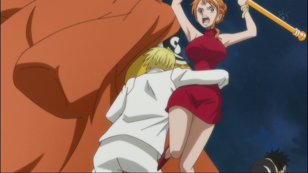 まな アニメだと3度もナミを抱えて走っているサンジ プリンがサンジに対する思いを自覚して感情をコントロール出来なくなったのも 結婚式場でのサンジのナミお姫様抱っこがきっかけになったんだろうなあ Onepiece