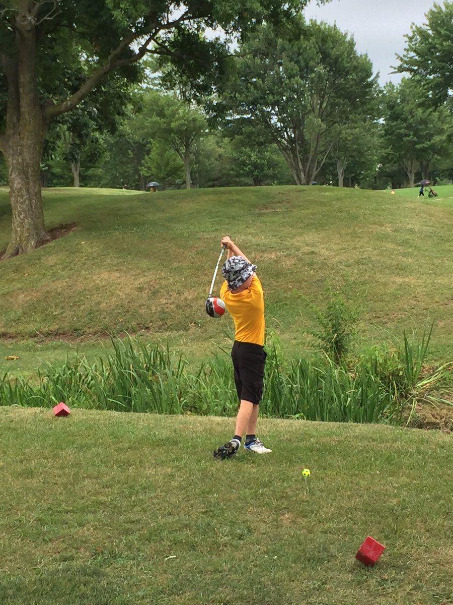 Jimmy Getting ready to smash one great fun today at Talbot Trail.