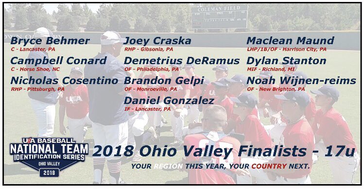 KMaroons16's tweet photo. Shoutout to 2020 MIF Dylan Stanton (@Dstant_21) for being named a 2018 Ohio Valley Finalist for @USABaseballNTIS! #TeamUSA https://t.co/uq9KHMmcyY