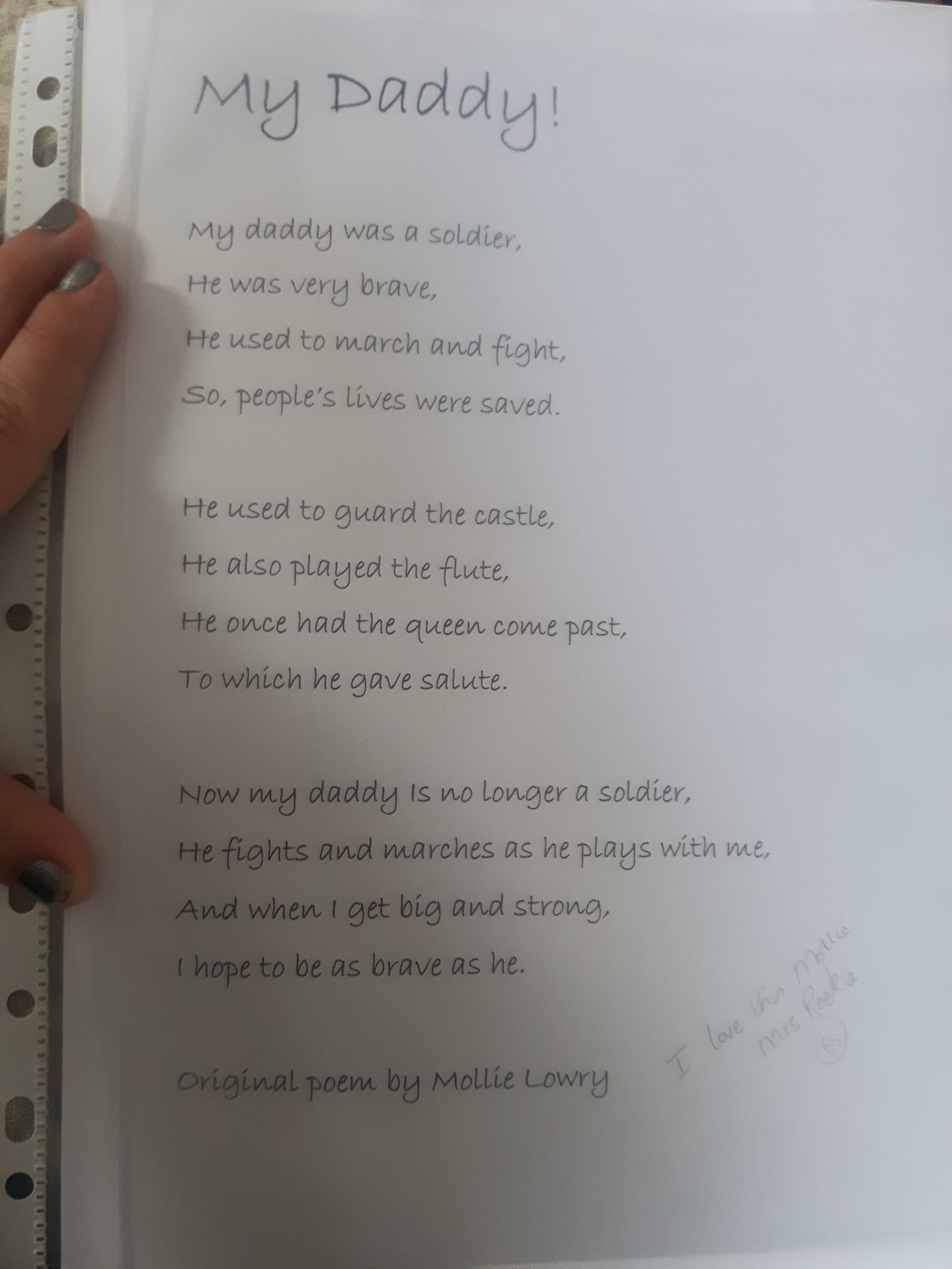 Halfpint 🍻 on X: &ldquo;@RossKemp Mollie had a poetry comp in school so 