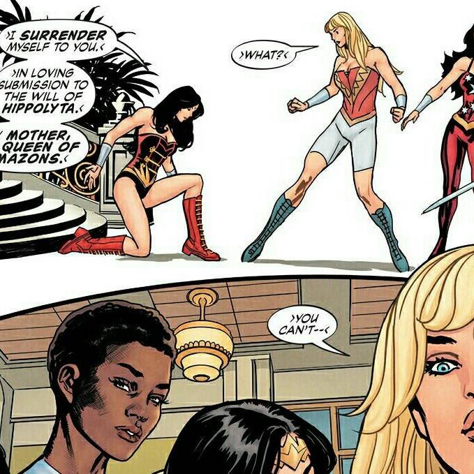 Hippolyta sent her, Mala, Troia, Artemis and the Gorgon Medusa, to the United States of America in search for Princess Diana, the new Wonder Woman, to force her to return to Paradise Island and face the trial for her misdemeanor of protecting US Air Force pilot Steven Trevor.