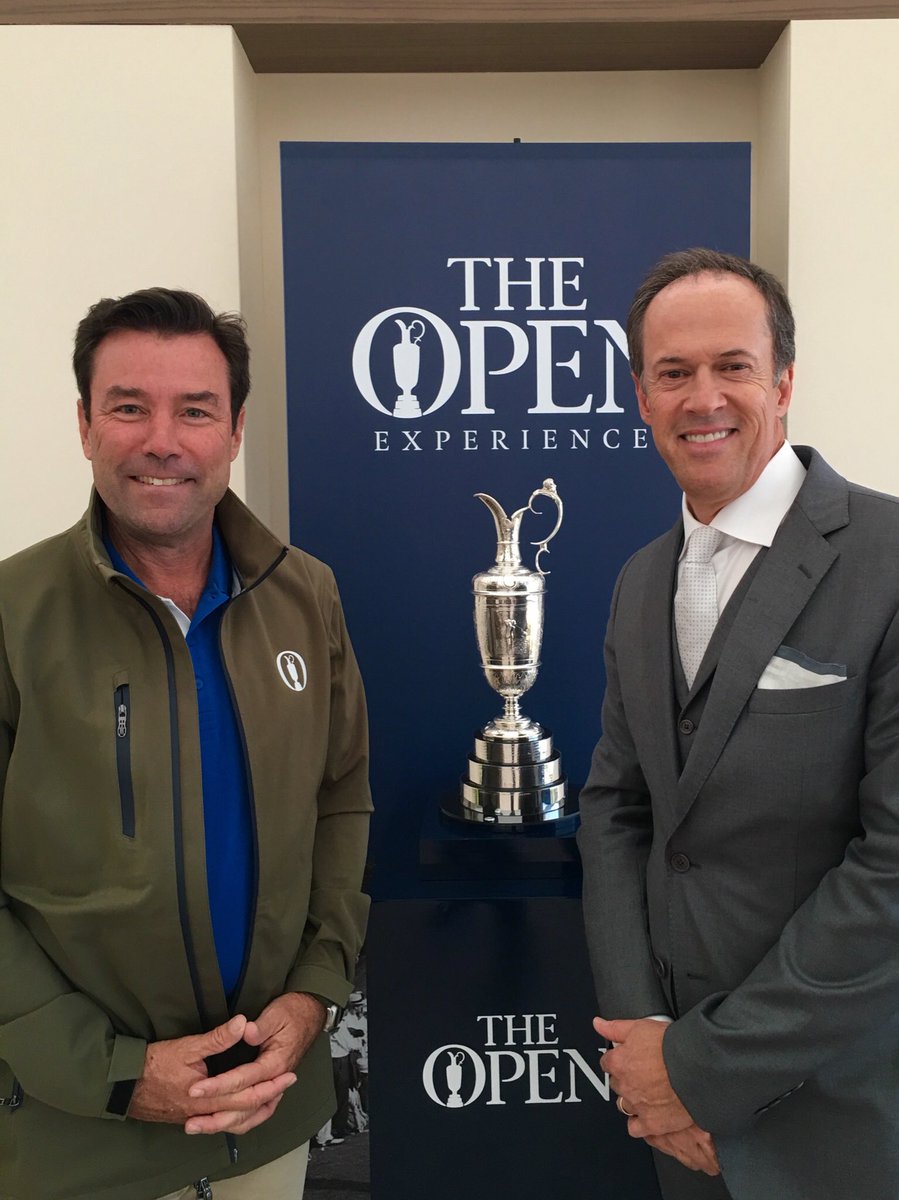 KeithTBruce's tweet photo. Great day at #TheOpen2018 with good friend and @SigmaPhiEpsilon brother @DanHicksNBC at  Carnoustie! Big day tomorrow. https://t.co/SLEPPGuqh6