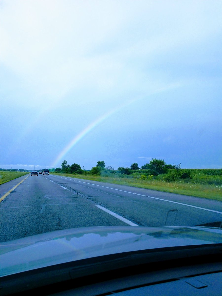 TranscriptAM's tweet image. Driving home today from visiting my sister-in-law who was in the hospital this week, I saw this double #rainbow. #lovenature
