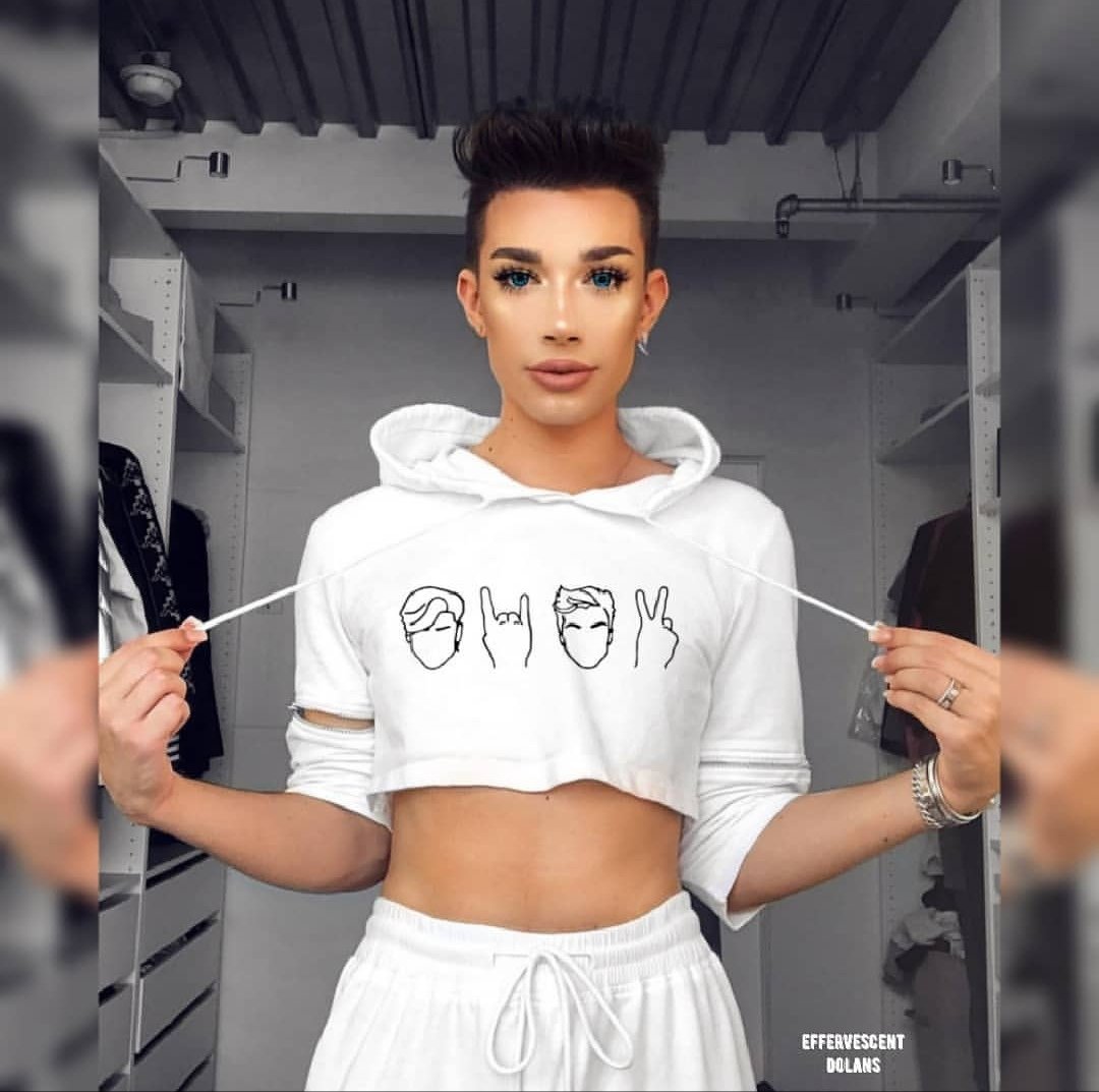 james charles crop top hoodie