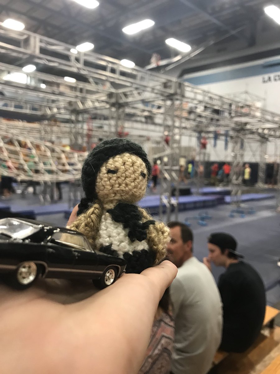 LoveFromBaby's tweet photo. #TinyCas and I got to see some real ninjas this weekend!! And we met a Giant!! #LoveFromBaby #NinjaNation https://t.co/jlqrp5B5sc