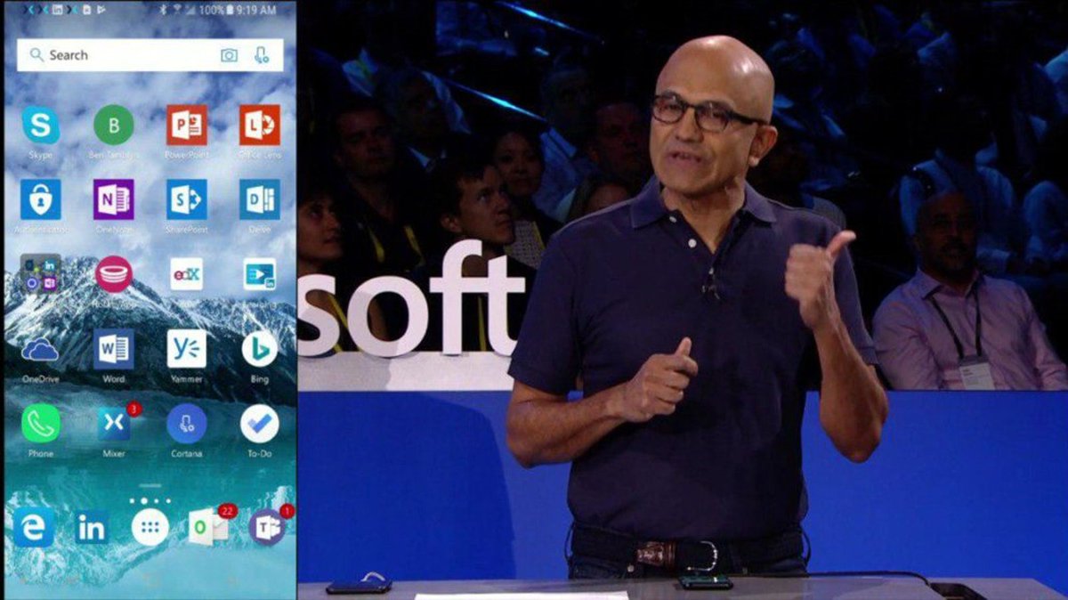 manatweets's tweet photo. Microsoft CEO proudly displays software on IOS and Android #ITRTG #News #AndroidChat https://t.co/IUUX6hOzXC https://t.co/lxZwdPSaLx