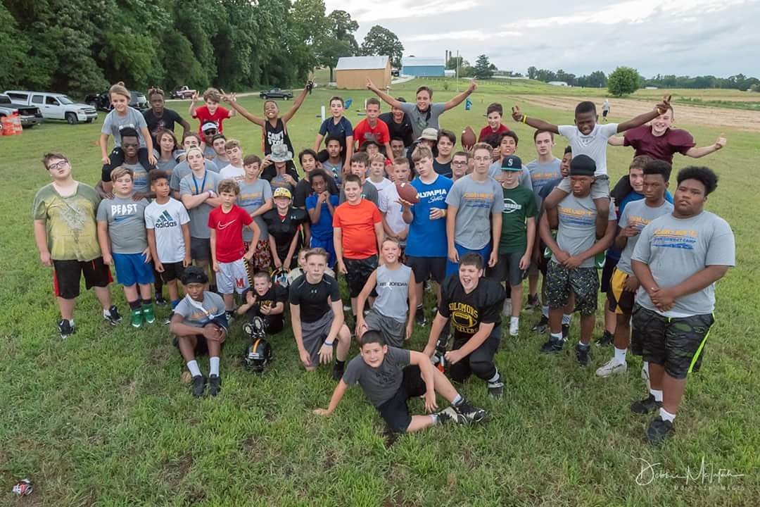 CalvertFootball's tweet photo. CFTCC Day Three! #1Heart1Beat1Soul #UncommonGreatness #UnityinCommunity #Farming4Hunger https://t.co/5prW8FEI1O