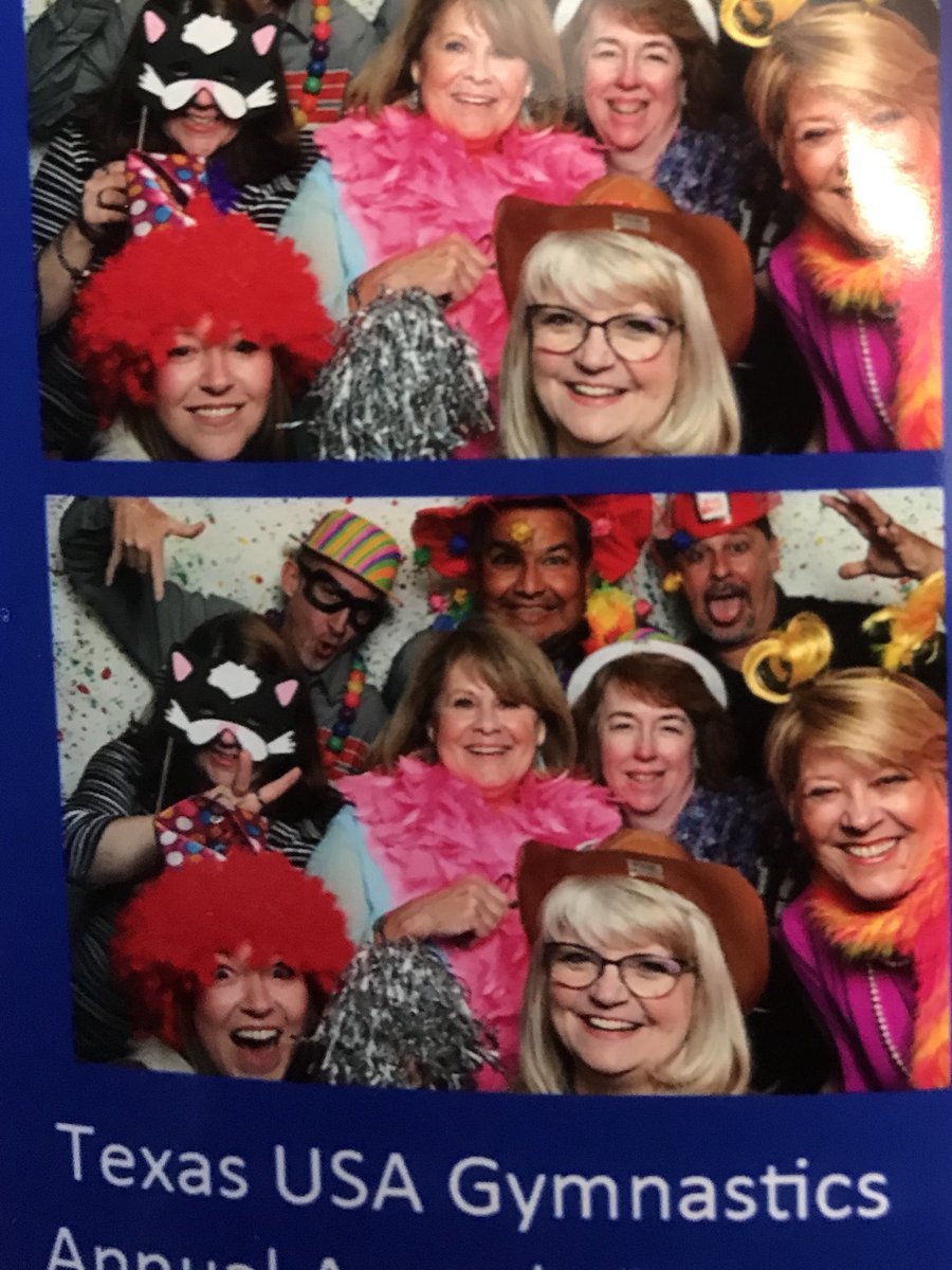 TXUSAG's tweet photo. The Texas board blowing off some steam after banquet number one. #txusag #gymnastics #gymnast https://t.co/FWSwgzJc0w