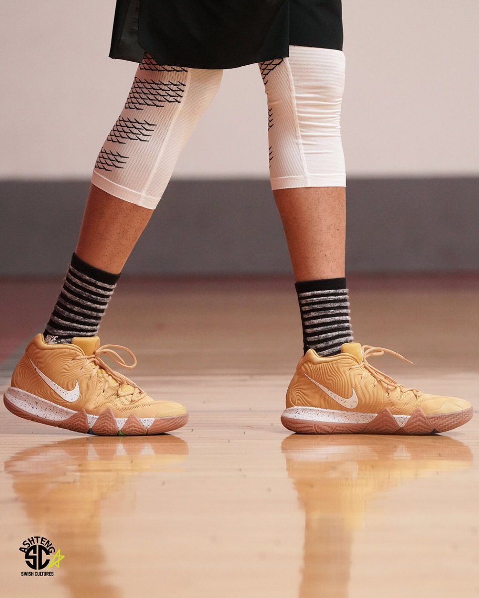kyrie 4 cinnamon toast crunch on feet