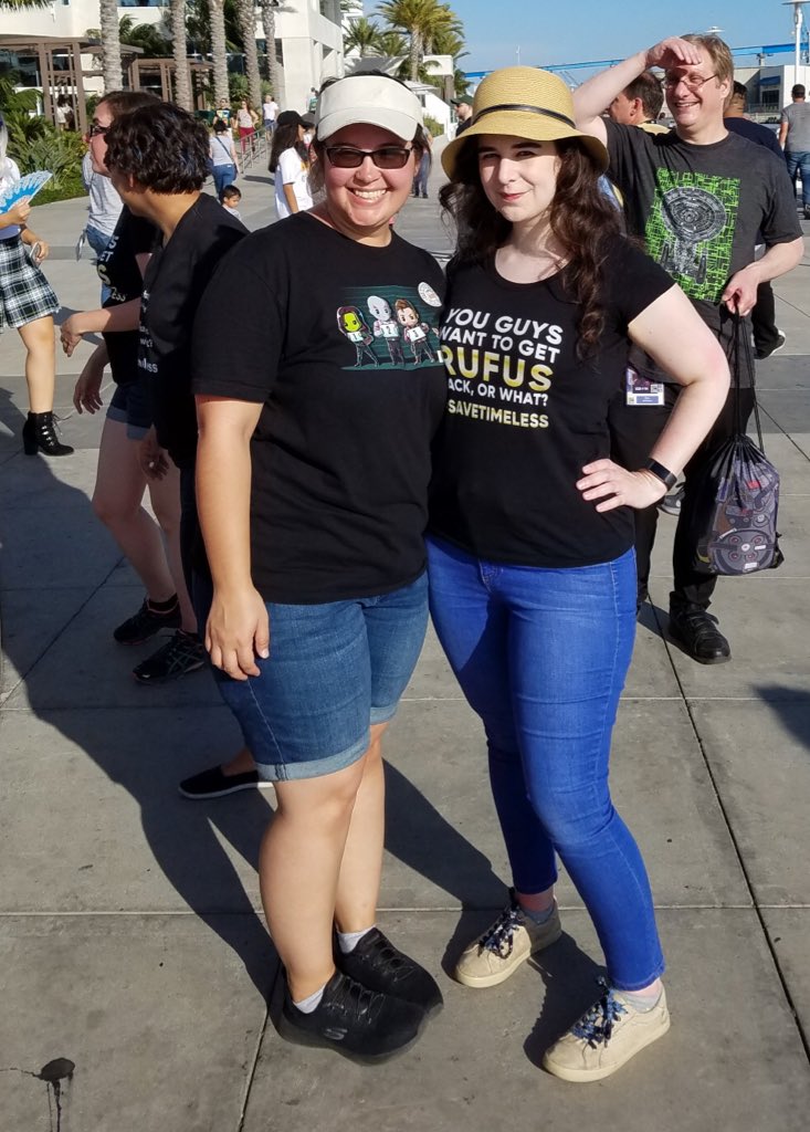 miss_beckyleigh's tweet photo. Thank you @EmilySchepker &amp; the whole #SaveTimeless team for putting this all together! 

Had a blast! Can’t believe I got to meet @lizziethat - the writer of my FAVE Timeless recaps! 

And I am STILL in shock from meeting @malcolmbarrett!!!! So awesome! Thank you 😁
#TimelesSDCC https://t.co/JMyqV0XmD4