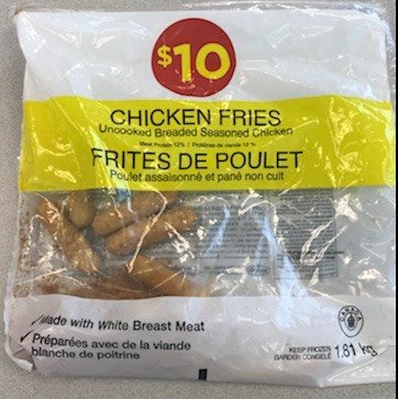 AVIS DE RAPPEL : certaines frites de poulet à 10$ font l'objet d'un rappel. Voir les détails bit.ly/2uVw4dZ