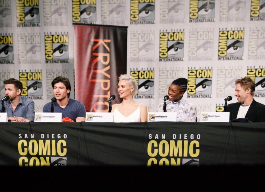 wallisday's tweet photo. Krypton panel at Comic con 🌟 https://t.co/xzEWvFcib6