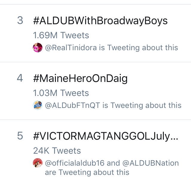 ALDUBNationCeb's tweet photo. TRENDING TODAY! GRABEEE KAYOOO HAHA 😂

#MaineHeroOnDaig
@ofctrendsetter @ALDUBNation @officialaldub16 https://t.co/NMRzKQI9rr
