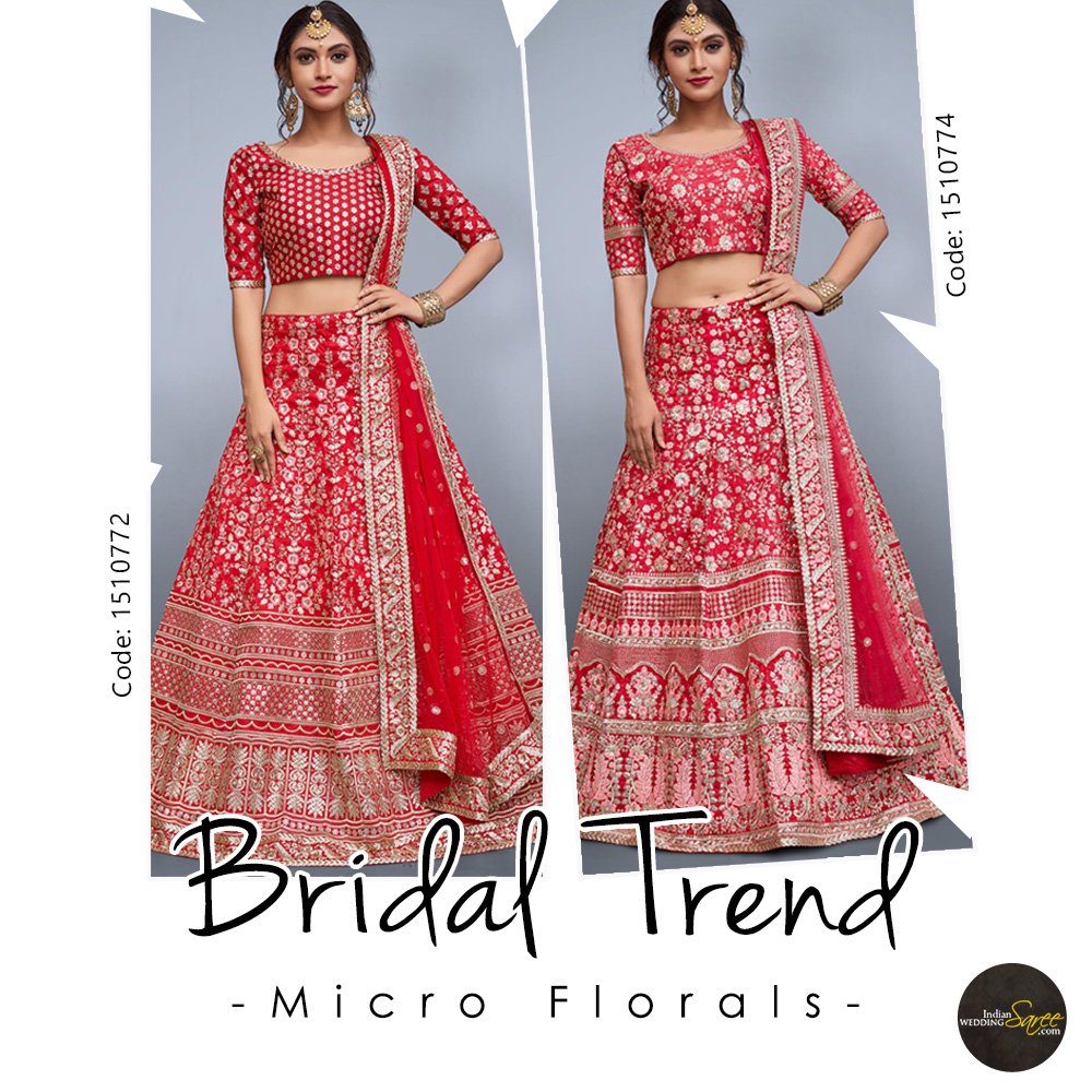 This #weddindseason is all about florals! #BridalTrend
.
.
.
.
#Wedding #Indianwedding #BridalLehenga #Lehenga #Red #Traditional #Celebration #ootd #Fashion #Ethnicwear #Weddingstyles