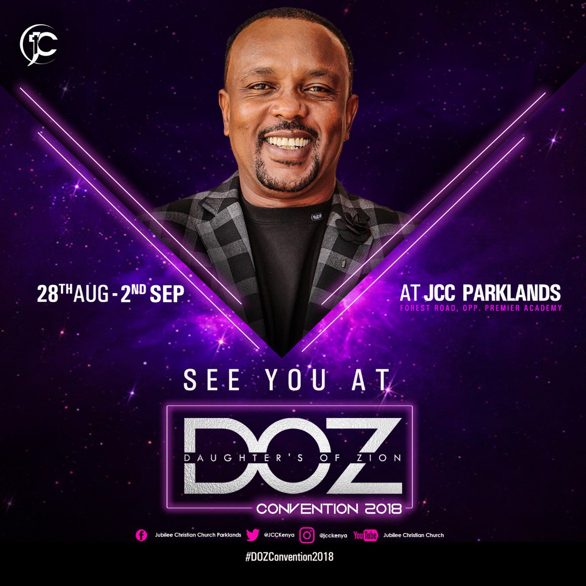 JccKenya's tweet photo. .@BishopKiuna our spiritual father's mandate is to teach the body of Christ with the word of faith for a victorious life. Enjoy his sermons at the DOZ 2018 convention by registering now. Buy a ticket online https://t.co/RHbN2EGxsM or from church #SinachAtDOZ https://t.co/idJGFYf5wK