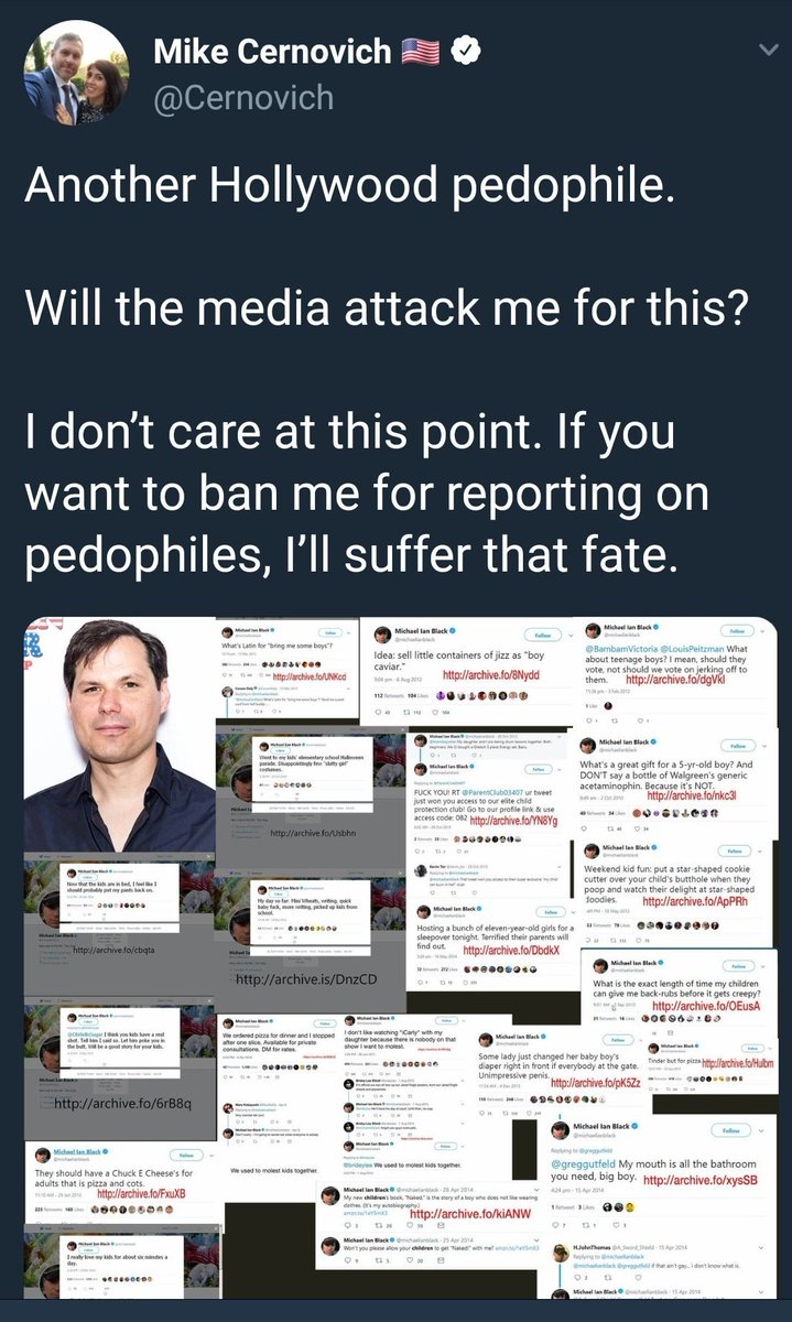 steinkobbe's tweet photo. Some of these tweets Cernovich is trying to get Michael Ian Black on are just tweets about pizza https://t.co/TFfzNCDFY1