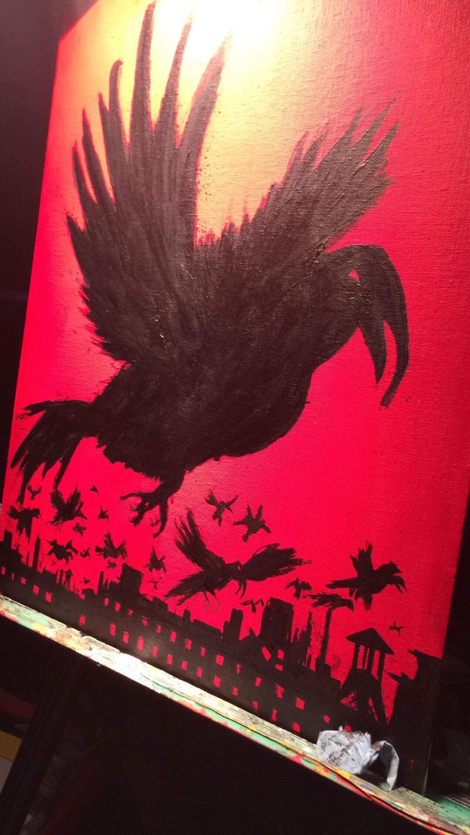 SmirkingTiger's tweet photo. #Art from the @TheHookMpls show. #Minneapolis #crow https://t.co/l2ikc4yj2f