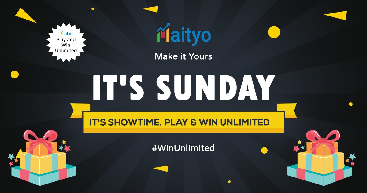 MaityoLive's tweet photo. Good morning  Maityoians! Let's make your Sunday a Fun-day. 
#WeeklyContest ends today. Did you earn 50 Points to stay eligible?
1. Join https://t.co/kveBvoD3hq
2. Participate in any active contests
3. Earn min. 50 points
#Contests #ContestAlert #Maityo #MakeItYours #WinUnlimited https://t.co/FwU0cMERvy