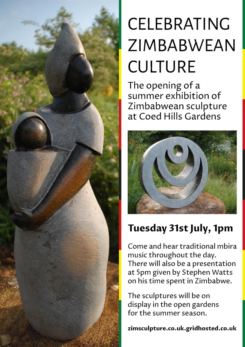 Stephen Watts (@maxsalad) on Twitter photo Celebrating zimbabwean culture through sculpture, music, herbs and food <a href="/CoedHills/">Coed Hills</a> on the 31st July from 1pm onwards. suitable for all the family. There will be opportunity to buy sculpture music and herbs. zimsculpture.co.uk for more info. Celebrating zimbabwean culture through sculpture, music, herbs and food <a href="/CoedHills/">Coed Hills</a> on the 31st July from 1pm onwards. suitable for all the family. There will be opportunity to buy sculpture music and herbs. zimsculpture.co.uk for more info.