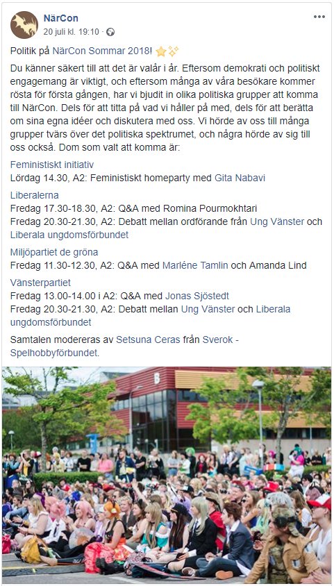 Charlie_arts's tweet photo. @medborgsamling Jag såg detta inlägget från närcon och undrar om ni blev inbjudna. Om ni blev det varfår då tacka nej? Detta är ett event med 10000 deltagare som kommer ha röst rätt innan nästa val. https://t.co/DZH38n3SBx