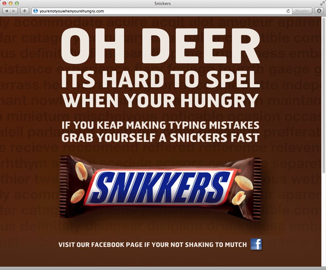 ReadMeLKP's tweet image. Home page and clever use of Twitter for Snickers.