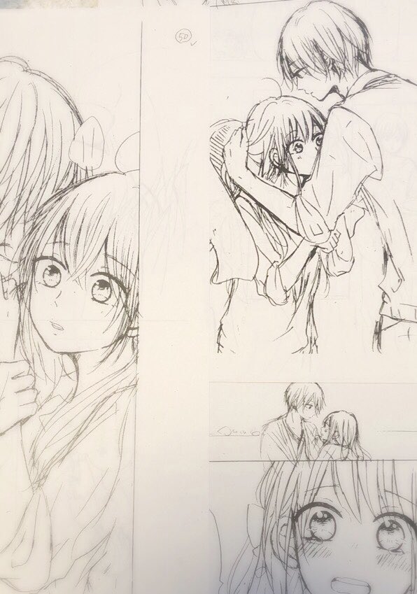 ネーム描く用の裏紙探してたら前作の下絵のコピー出てきた 懐かしい 