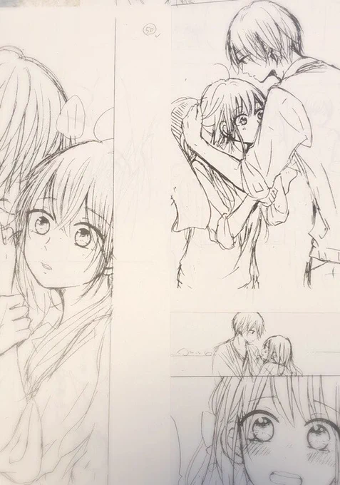 ネーム描く用の裏紙探してたら前作の下絵のコピー出てきた 懐かしい 