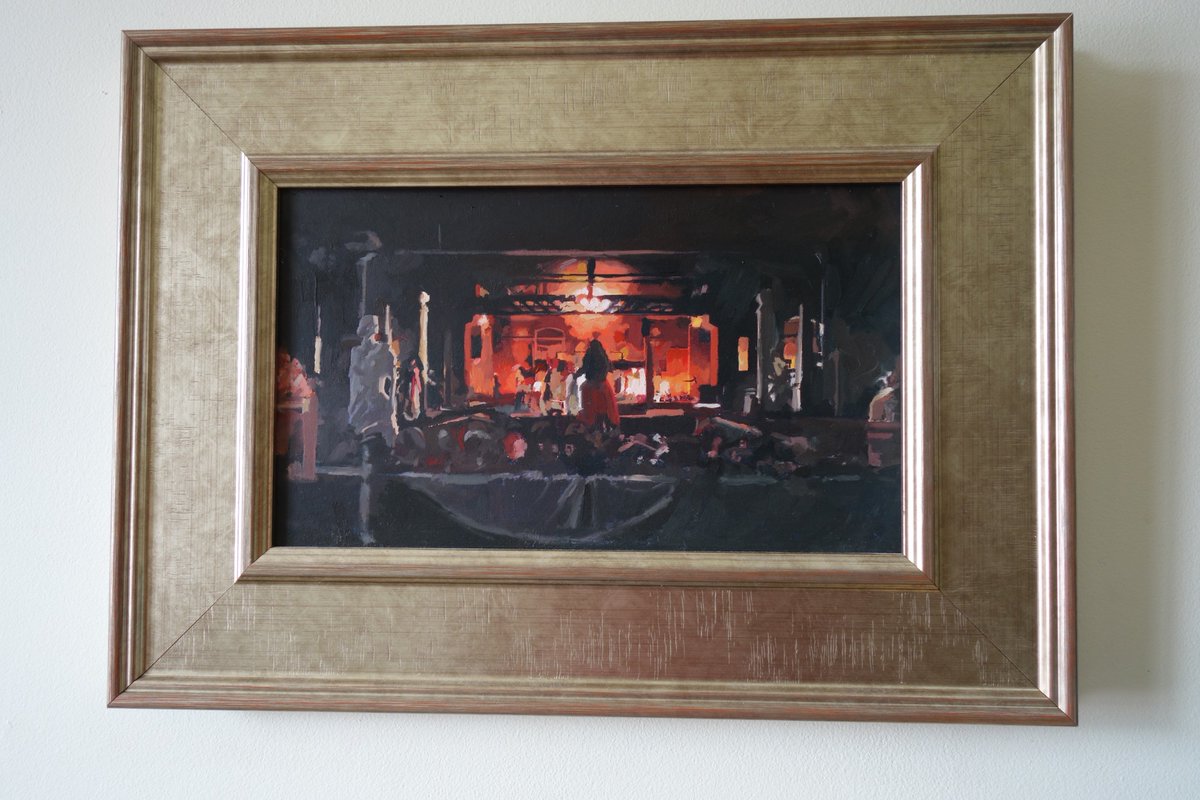 New Painting 'The Red Stage' - Oil on Panel - putting aside for the Oxford Art Society Open Exhibition in September - unless I get any takers in the meantime.