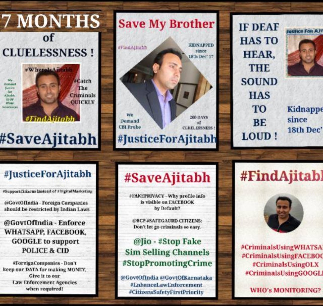 JoshiSavita's tweet image. #JusticeForAjitabh #FindAjitabh 7 months..No trace..its already too late..Please transfer this case to CBI..Family deserves an answer..
