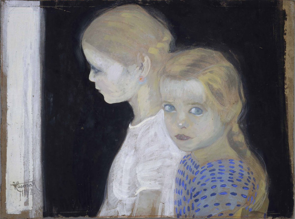 paintingskeeper's tweet photo. Felice Casorati, Le due bambine (1912)
#italianart #symbolism https://t.co/cFvAf6jyLU
