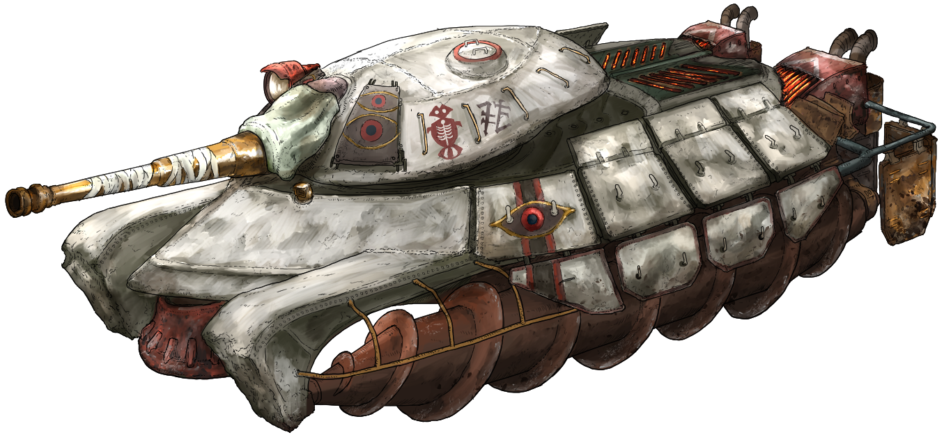 蒼衣わっふる マルダール戦略戦車 Mardar Mbt ラスティフロント 世界でも最強クラスの戦車がやってきた とはいっても他のイラストとは時代がだいぶかけ離れているので当然ではある フォウ王国の雪上戦車で凄まじい排熱と騒音を撒き