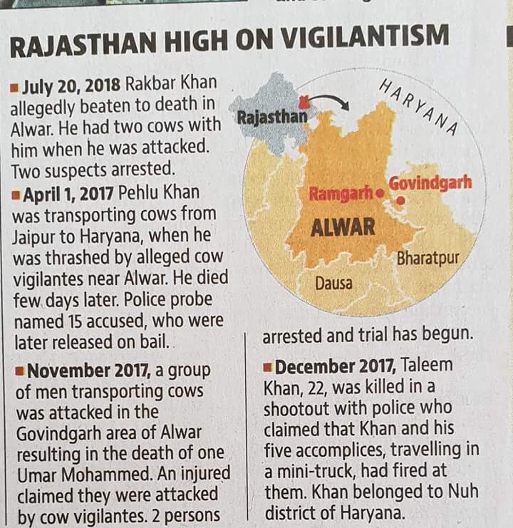 navanitbittusp's tweet image. महारानी के राज में मॉब लिंचिंग की सबसे अधिक घटनाएं . मारने वाली भीड़ सबसे अधिक बेफिक्र . मंत्री , विधायक और सत्ताधारी नेता कातिल भीड़ पर मेहरबान जो होते हैं क्योंकि मरने वाले मुसलमान जो होते हैं 
#MobLynching #MobLynch #AkbarKhan