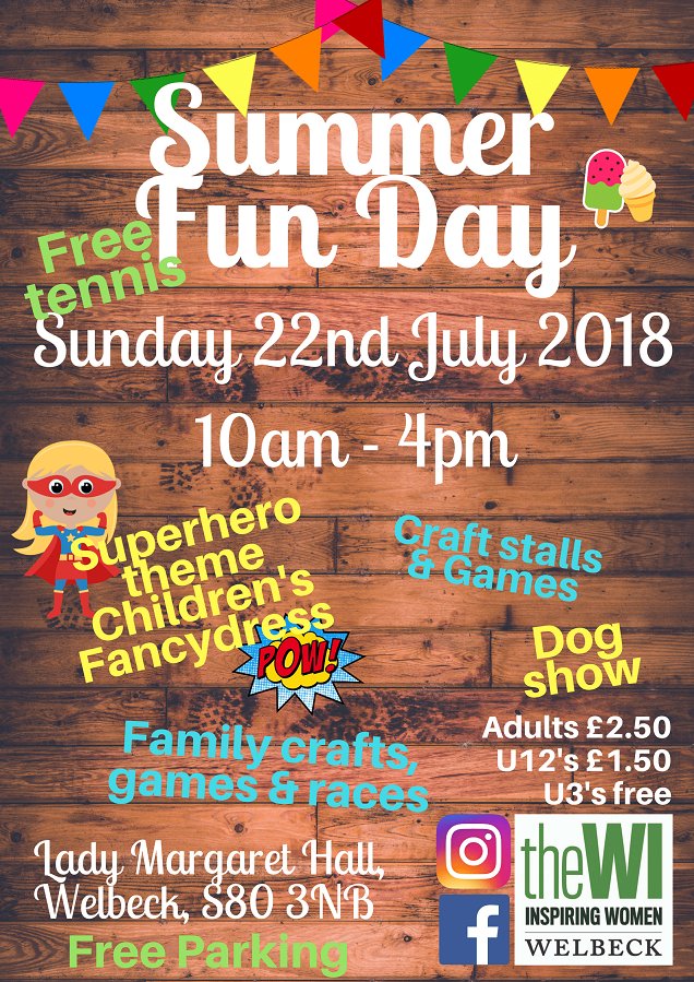 worksoplife's tweet photo. Today is the day of #Welbeck WI’s first ever Summer Fun Day with traditional games, entertainment, a dog show and more https://t.co/l6C8uLMdD7 https://t.co/FgNlu53TiJ