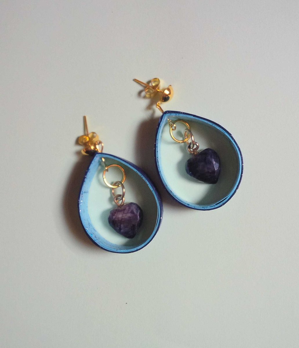 Alex_Arcangeli's tweet image. #paper #explodingbox and real #stones #cardmaking #papercraft #handmade #paperjewelry #giftidea #quilling