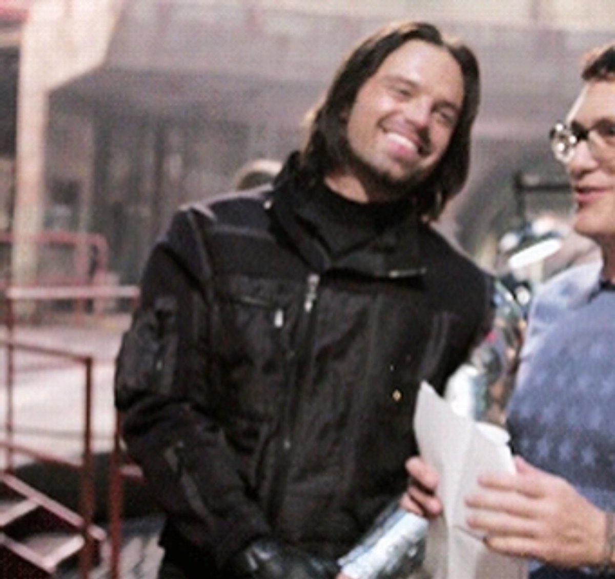 outrowang's tweet photo. Sebastian Stan could run me over with his car back up and hit me again and I would just be happy I saw the man https://t.co/qGA1cKmdbO