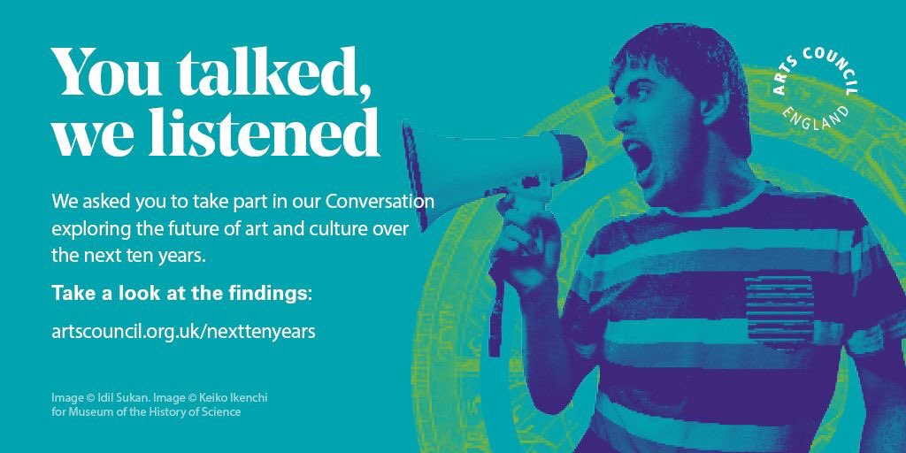 Darren Henley CBE (@henleydarren) on Twitter photo As we continue to develop our <a href="/ace_national/">Arts Council England</a> 10 year strategy for arts and culture in England from 2020 to 2030, we’ve just published a report on The Conversation, carried out by <a href="/BritainThinks/">BritainThinks</a>. Here’s what you had to say and what we’ve learned so far: artscouncil.org.uk/nexttenyears As we continue to develop our <a href="/ace_national/">Arts Council England</a> 10 year strategy for arts and culture in England from 2020 to 2030, we’ve just published a report on The Conversation, carried out by <a href="/BritainThinks/">BritainThinks</a>. Here’s what you had to say and what we’ve learned so far: artscouncil.org.uk/nexttenyears