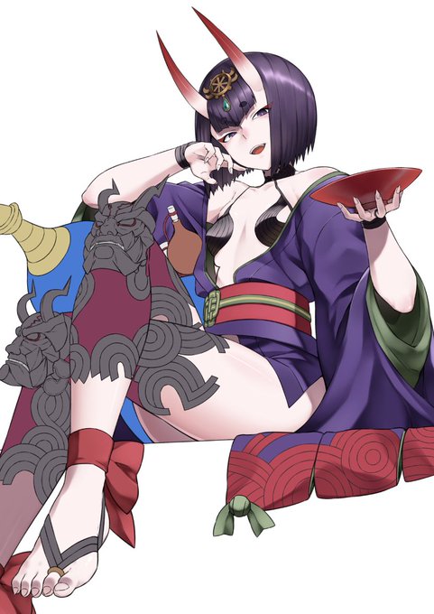 夏コミイラスト本進捗 酒呑童子 