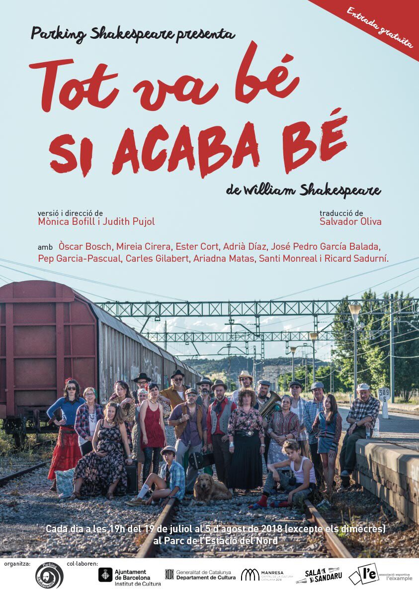 bcncultura's tweet photo. 🎭 Un #Shakespeare a la fresca? Un estiu més, @ParkShakespeare s'instal·la al parc de l'Estació del Nord per portar-nos, aquesta vegada, 'Tot va bé si acaba bé' https://t.co/0U8mIJxolq  #TotVaBéPSH #teatre https://t.co/n09f3f84JU