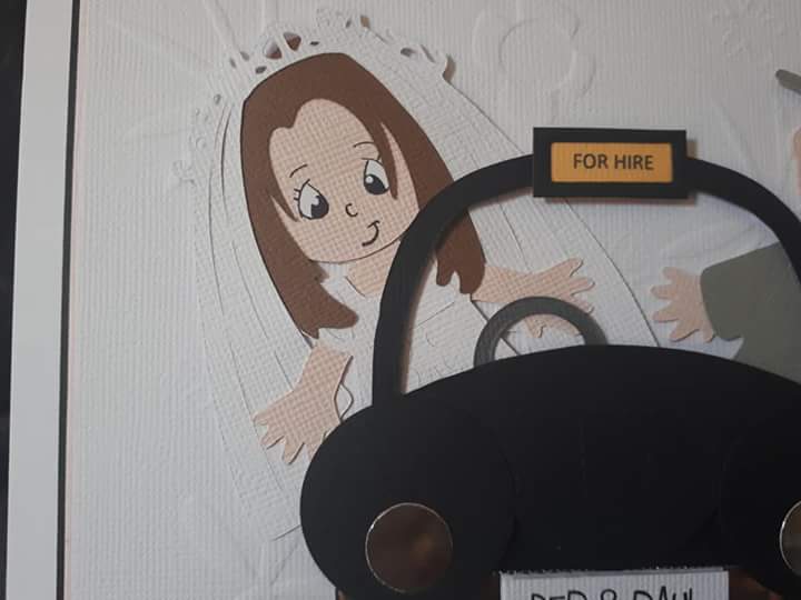 cardsbychrissie's tweet photo. Wedding wishes to Deb and Paul who tied the knot yesterday.
Another variation to my popular wedding card - taxi anyone 🚕
#wedding #cricut #sizzex #taxi #handmade #crafting #celebration https://t.co/BJfbTPZae3