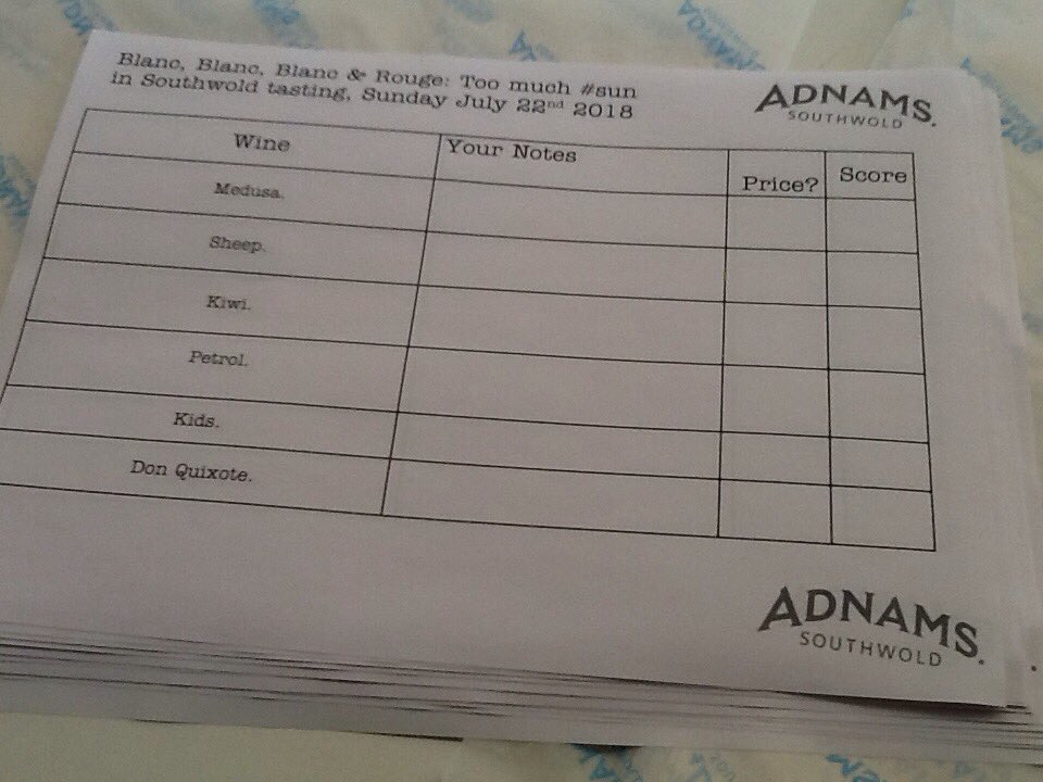 cksouthwold's tweet image. #wine tasting this evening #mystery #guesswork #Southwold #Suffolk @Adnams can you guess the theme?