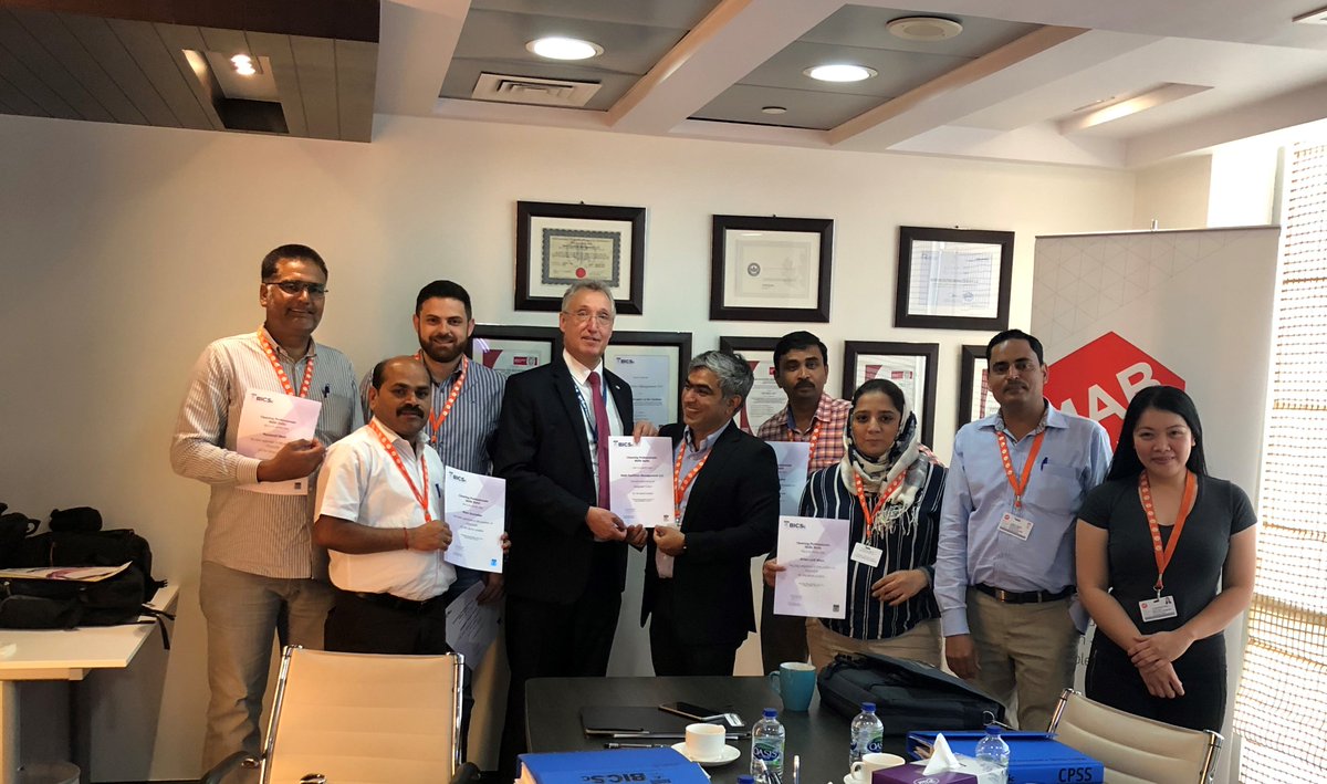 Mab_FM's tweet photo. MAB is BICSc accredited for its consecutive year! 
Congratulations to the QHSE &amp; Operations Team who work tirelessly to uphold and deliver the highest of professional standards within the services industry.
#MAB #facilitiesmanagement #BICSc #middleeast #TEAMMAB https://t.co/mrSW7HPfpC