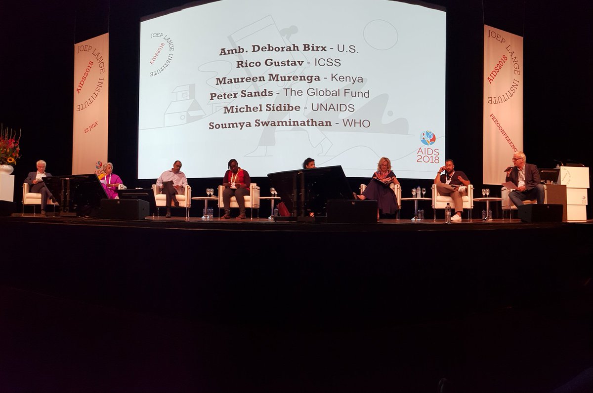 JoepLangeInst's tweet photo. @PEPFAR @UNAIDS @MichelSidibe @WHO @GlobalFund @ICAP_ColumbiaU discuss the state and future of the global response to AIDS #JLI #AIDS2018 #FasterAndBetter https://t.co/2HGPON6kef