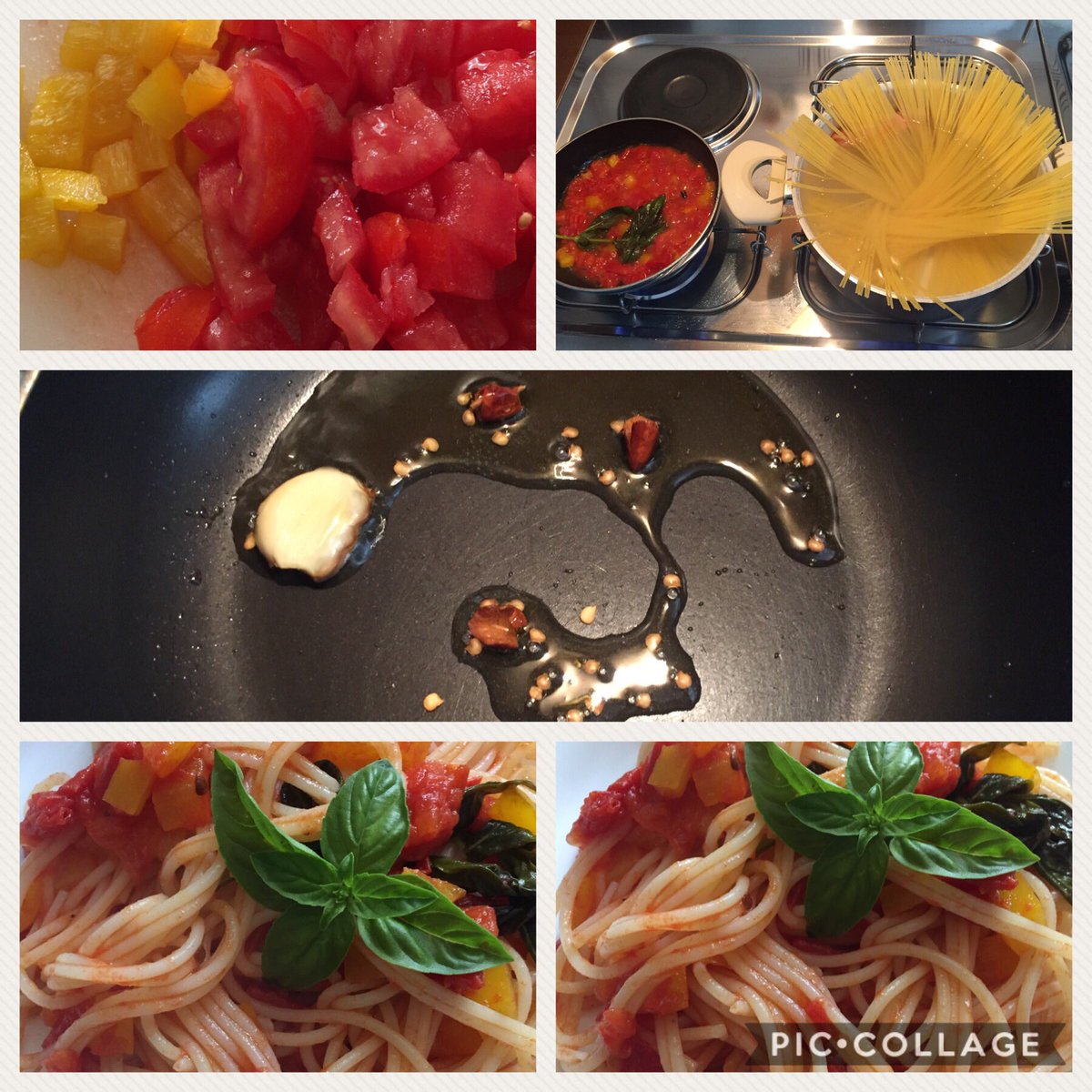 BlogEat's tweet photo. #Spaghetti is the best #italian #pasta. #tomatoes #basil and #pepper for a huge #recipe https://t.co/JhxJLTK7IK