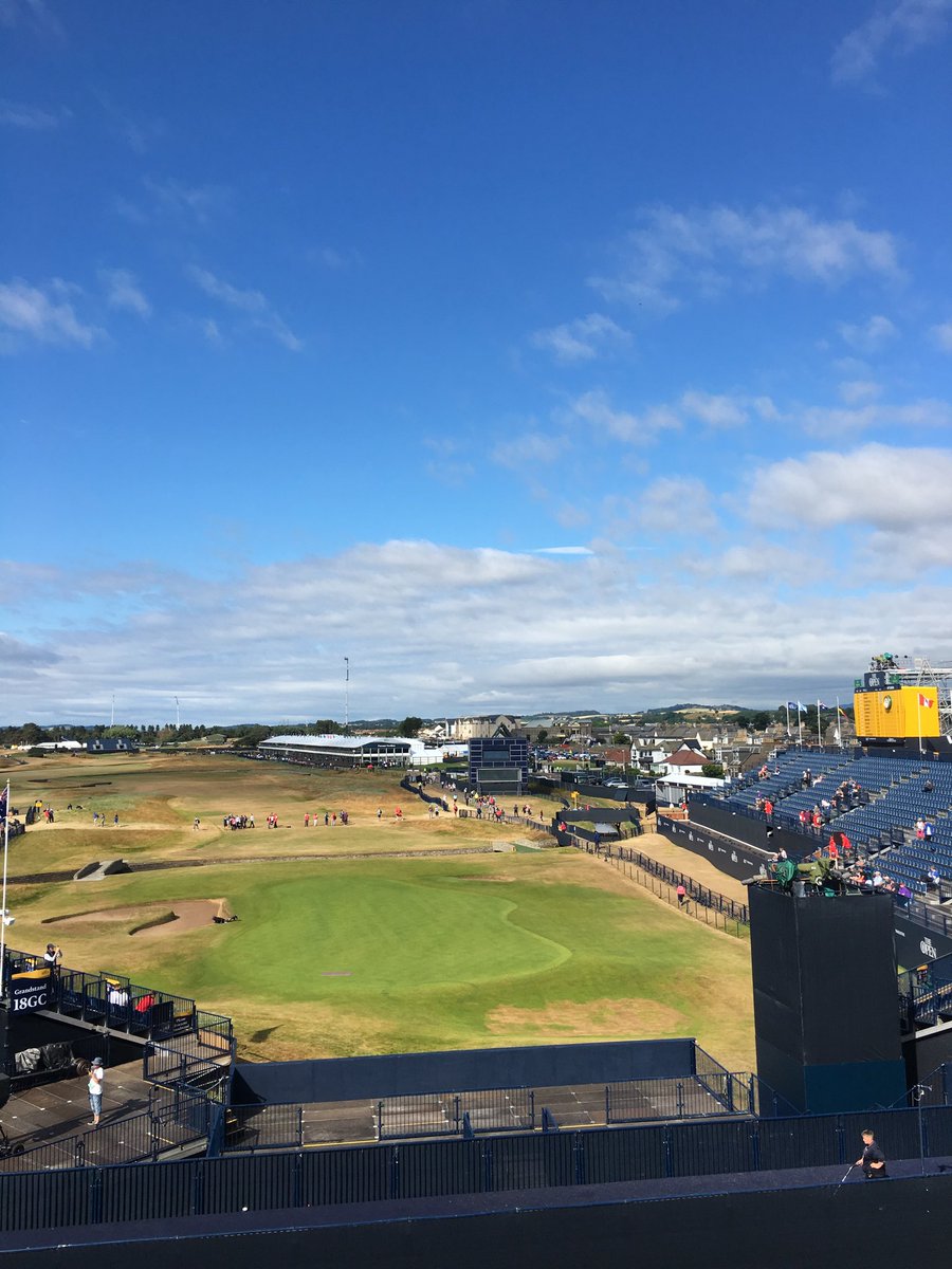 KeithTBruce's tweet photo. Good morning Carnoustie! Epic day about to unfold. #TheOpen #TheOpenExperiences https://t.co/KxT6H67kjf