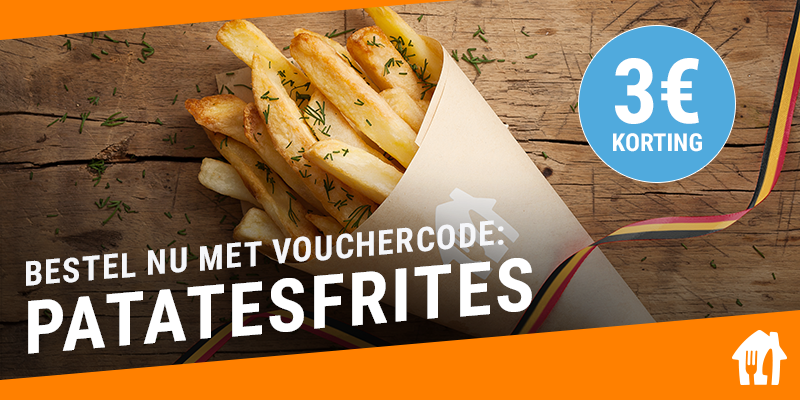 Het feest gaat door! 3€ korting vandaag met code PATATESFRITES op mi8.ly/wgvvsl 🍟 Ideaal voor extra #frietjes bij je bestelling 😉