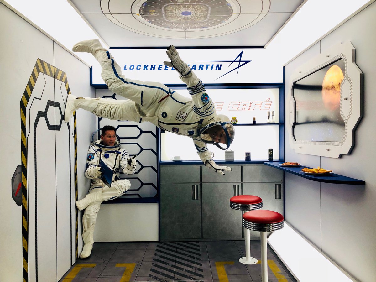PatWoodSpace's tweet photo. Great week at #FIA18. UK Prime Minister @10DowningStreet visited the Space Zone with @astro_timpeake and @janwoerner to find out about the #UKLaunch and #spaceport. @LockheedMartin the countdown to the first launch from UK soil has begun. https://t.co/lE58e7l6Gd